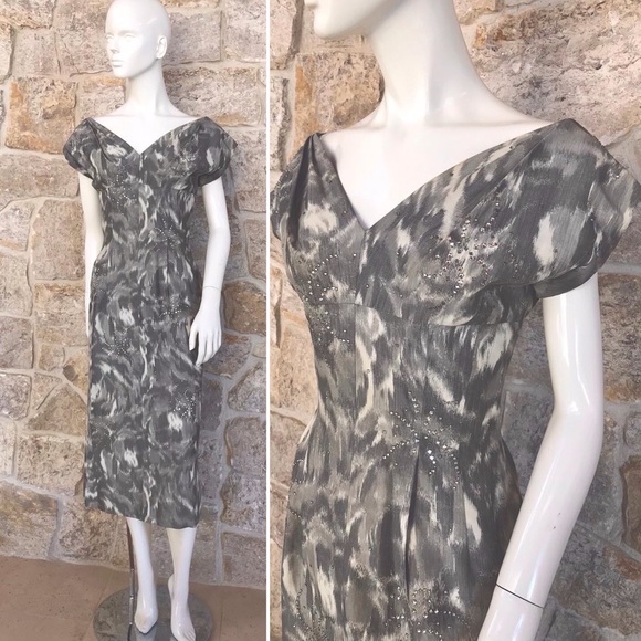 Beautiful Vintage 1950s Adele Simpson Embellished New Look Dress - Picture 4 of 16